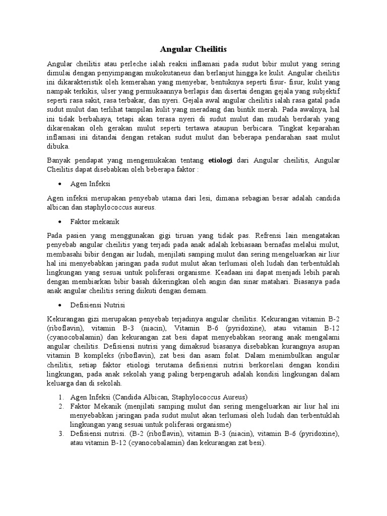 Angular cheilitis pdf