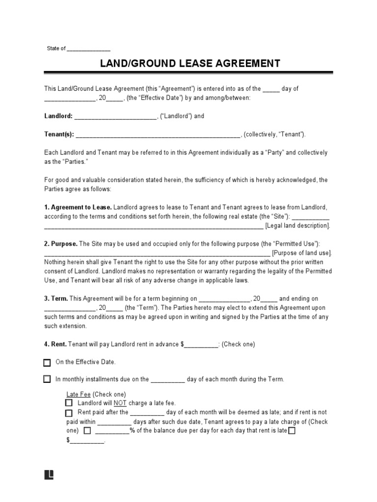 Land Lease Rental Agreement | PDF | Leasehold Estate | Landlord