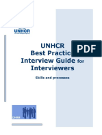 UNHCR Best Practice Interviewing GUIDE Interviewers