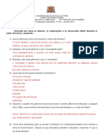 Avaliação Final Int A Literatura Letra Libras 1º Ano 2021