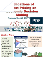 Week 3 Implications of Market Pricing On Economic Decision-Making (Oct. 4 - 8)