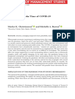 Sensemaking in The Time of COVID-19: Marlys K. Christianson and Michelle A. Barton