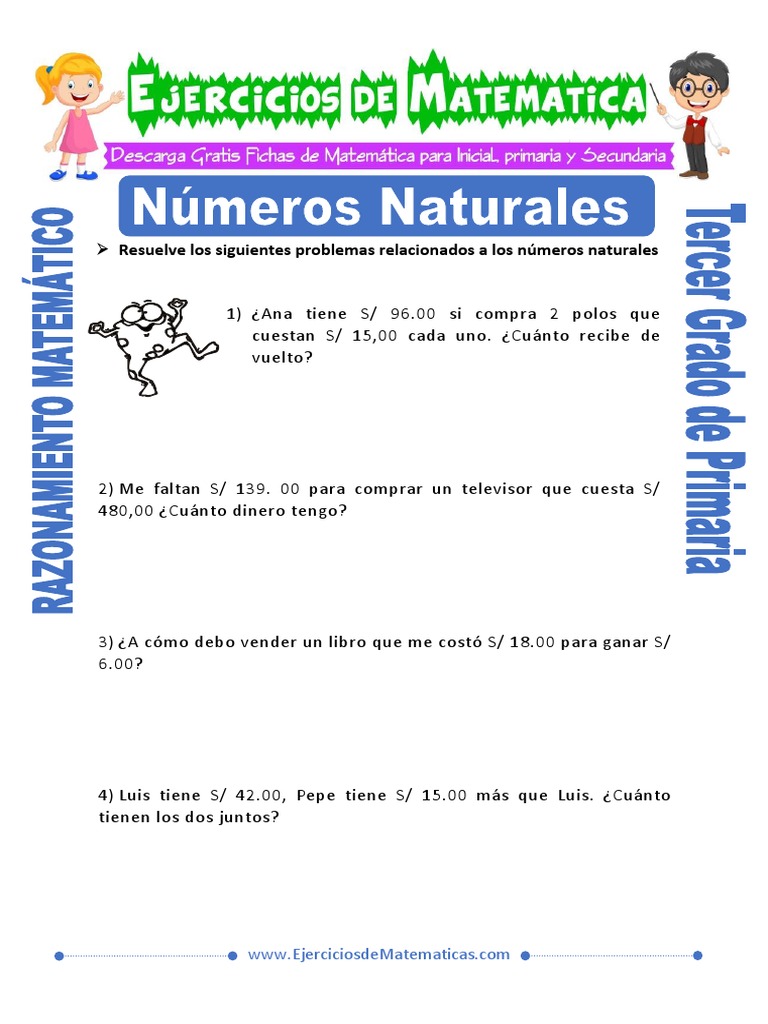 Problemas De Matemticas Para 3 Tercer Grado 476x644