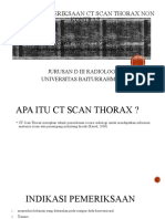 Teknik pemeriksaan CT Scan Thorax non kontras