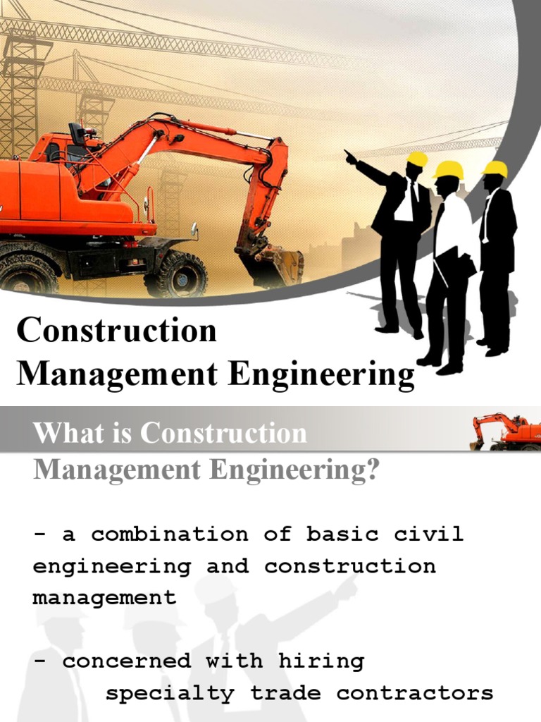 Overview of Construction Management Engineering | PDF | Construction ...