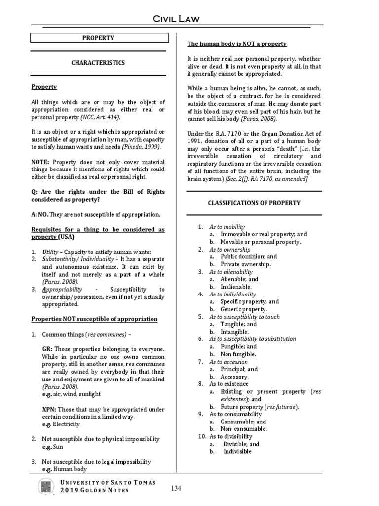 Understanding Property in Civil Law | PDF | Property | Ownership