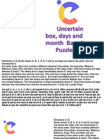 Uncertain Box, Days and Month Based Puzzle