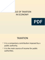 Role of Taxation