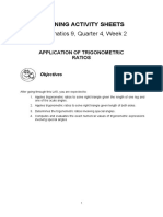 Mathematics 9, Quarter 4, Week 2: Learning Activity Sheets