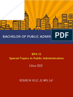 Bachelor of Public Administration: Edition 2020