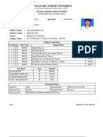 Bengaluru North University: Exam Application Form