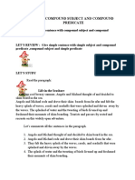 Using Compound Subject and Compound Predicate