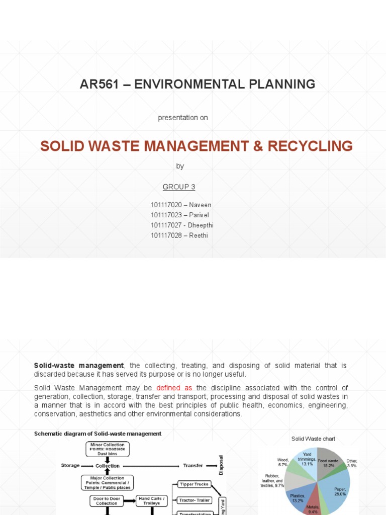 Solid Waste Management and Recycling | PDF | Waste Management ...