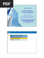 Database Systems Session 1 - Main Theme Introduction To Database Systems Dr. Jean-Claude Franchitti