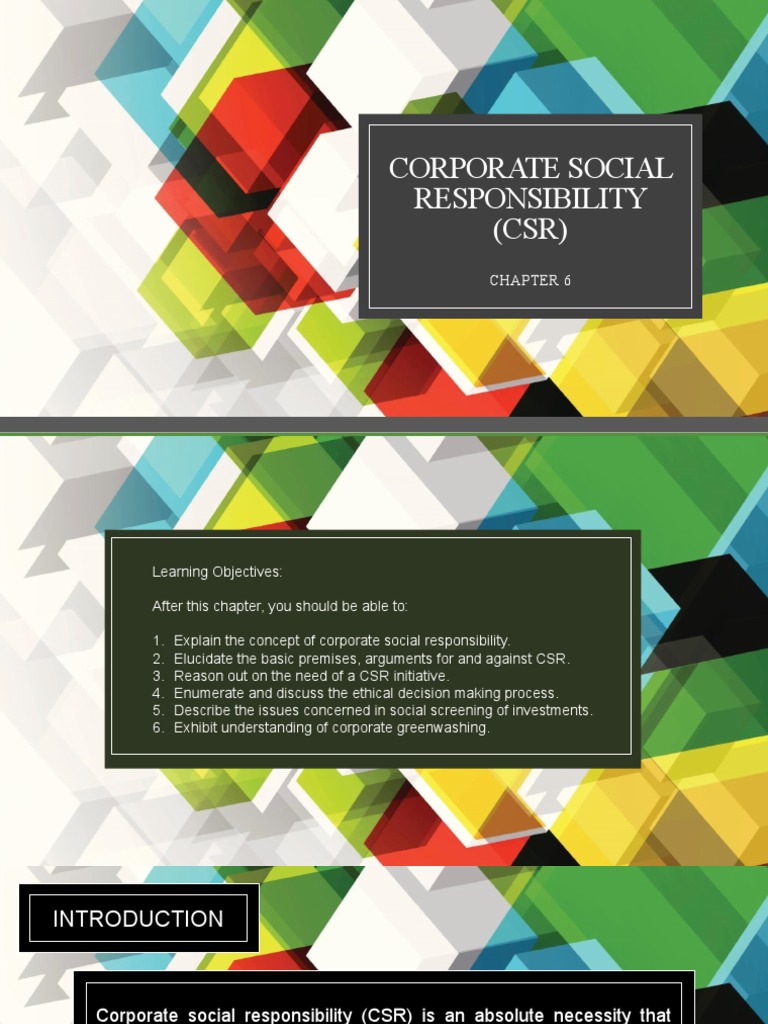 Understanding Corporate Social Responsibility | PDF | Corporate Social ...