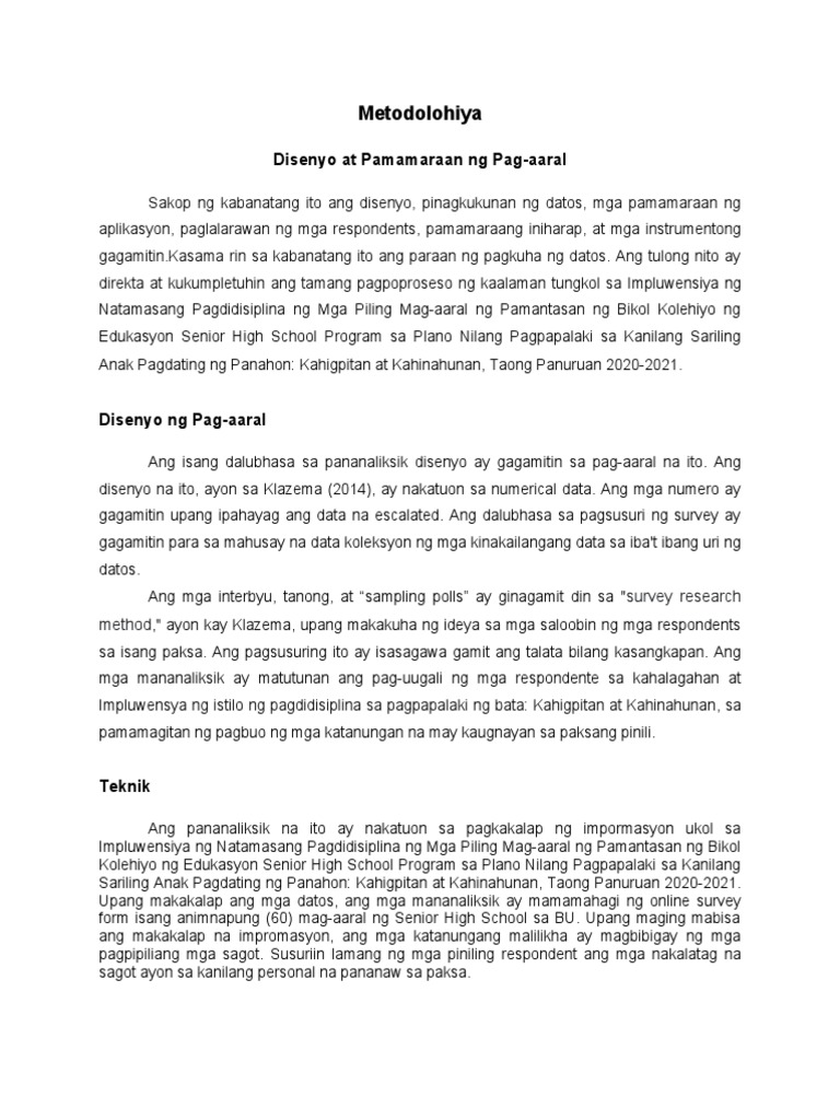 Metodolohiya | PDF