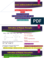 Estimation of Phenol/ Aniline (Indirect Iodometry) : Organic Chemistry Practical CHP516