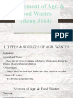 Management of Agr. & Food Wastes (Beng 3164) : By: G.G. Feyera