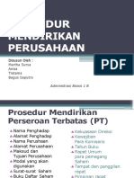 Pengantar Bisnis Prosedur Mendirikan Perusahaan