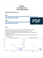 Lab Assignment 8 Report on KMeans Clustering and Agglomerative Clustering