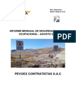 Informe Mensual de Seguridad E.C.M. Pevoex Contratistas-Agosto