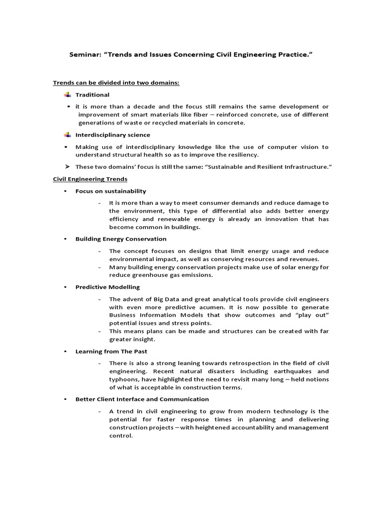 SEMINAR TRENDS AND ISSUES CONCERNING CIVIL ENGINEERING PRACTICE visual data 5