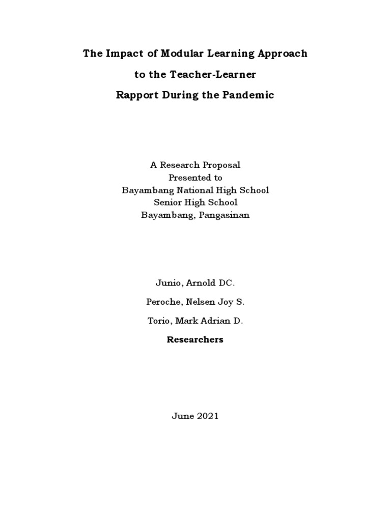 Chapter 1-2 The Impact of Modular Learning Approach | PDF | Educational ...