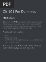 Git 101 For Dummies: Prologue