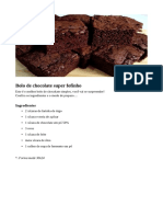 Bolo de Chocolate Super Fofinho