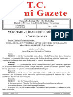 T.C. Resmî Gazete: Yürütme Ve İdare Bölümü