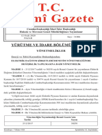 T.C. Resmî Gazete: Yürütme Ve İdare Bölümü