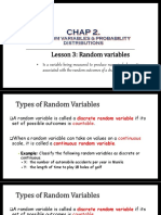 Chapter 2 Random Variables and Probability Disribution (Lesson 3)