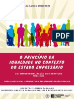 O princípio da igualdade no Estado empresário de Ana Rita Carvalho e Beatriz Neto