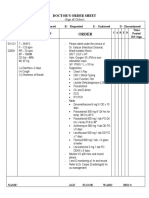 Physician Order Sheet C Written Orders