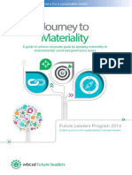 WBCSD FLP 2014 Journey to Materiality