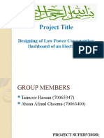 Project Title: Designing of Low Power Consumption Dashboard of An Electric Car