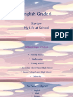 English Grade 6: Review My Life at School