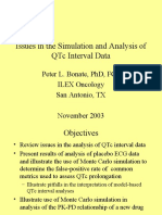 Issues in The Simulation and Analysis of QTC Interval Data