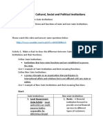 UCSP: WEEK 5-Cultural, Social and Political Institutions: Chart