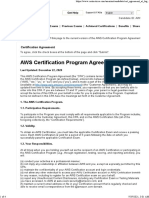 AWS Certification Program Agreement