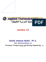 Applied Thermodynamics: Dhallia Mamoun Beshir, PH.D