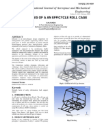 Analysis of A An Efficycle Roll Cage: International Journal of Aerospace and Mechanical Engineering