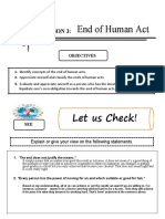 End of Human Act: Let Us Check!