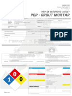 HS Per Grout Mortar -  2016