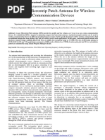 Design of Microstrip Patch Antenna For Wireless Communication Devices