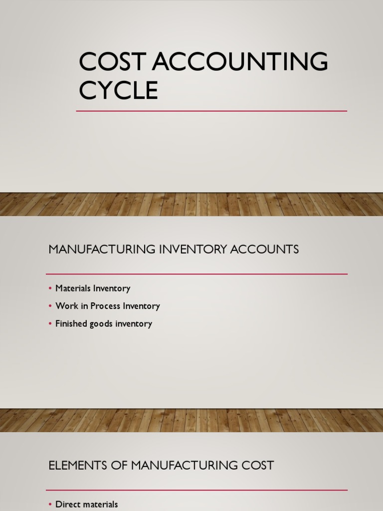 HO.03 - Cost Accounting Cycle | PDF | Inventory | Cost Of Goods Sold