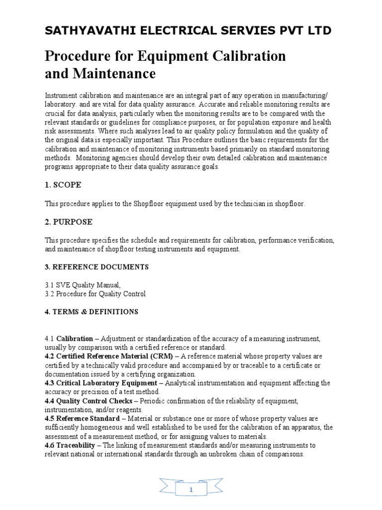 Calibration Procedure Calibration Quality Assurance vrogue.co