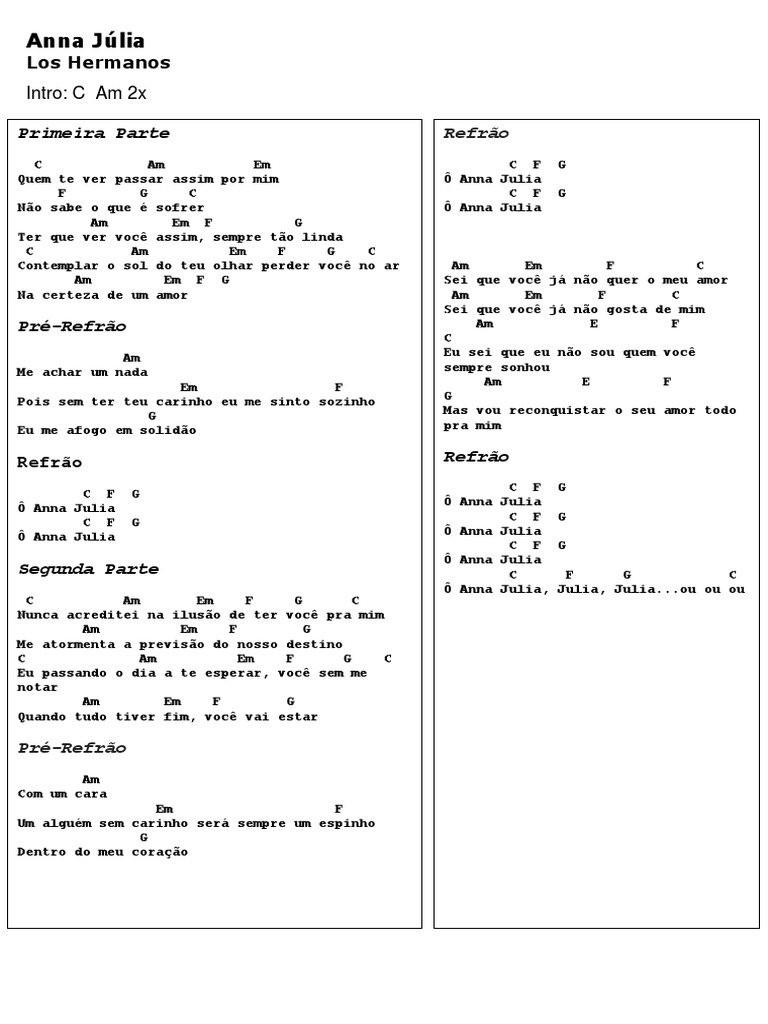 Los Hermanos Anna Júlia Pdf Amor
