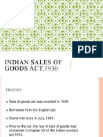 Indian Sales of GOODS ACT, 1930