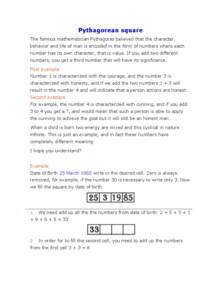 Pythagorean Triangle Numerology 3 PDF